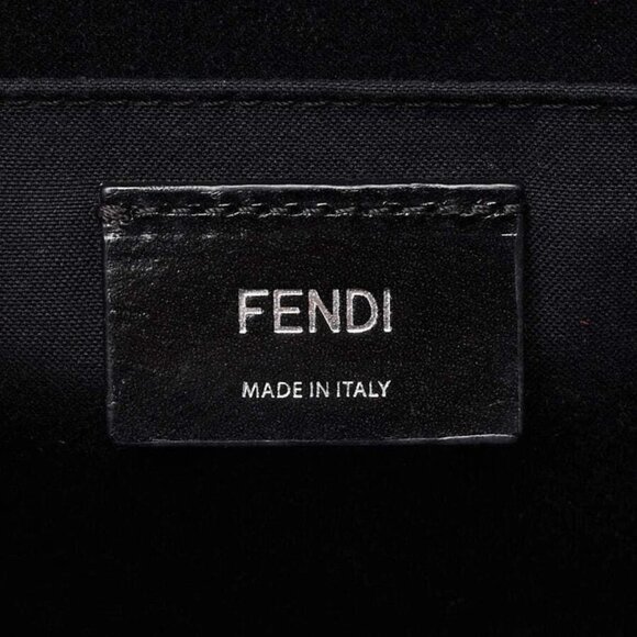 Fendi Black/Red/White Striped Saffiano Leather Demi Jour Shoulder Bag - Picture 11 of 12